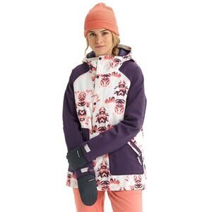 Burton Snow Jacket Womens XS Floral Ski Snowboard Thermolite Colorful Purple